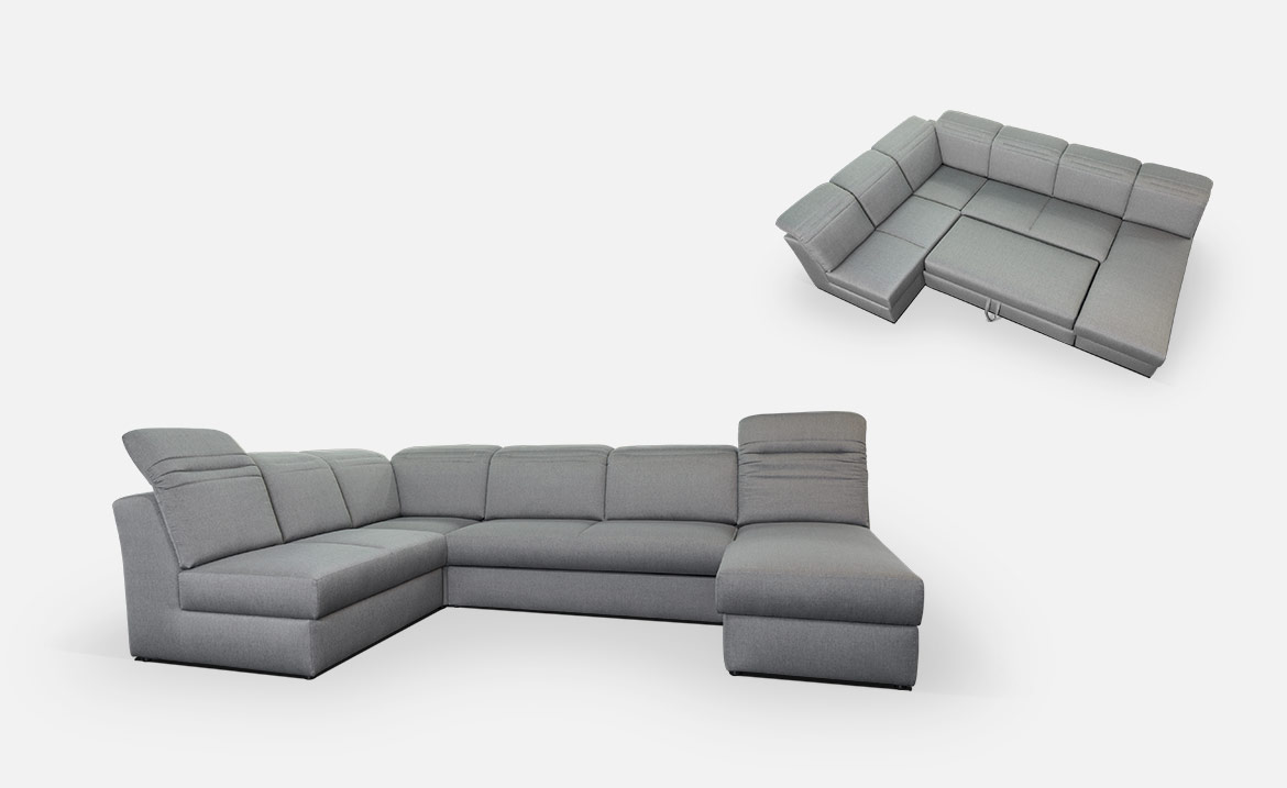 Feel LE sofa with pull-out bed function Sedežna garnitura z izvlečnim ležiščem in nagibnim vzglavnikom
