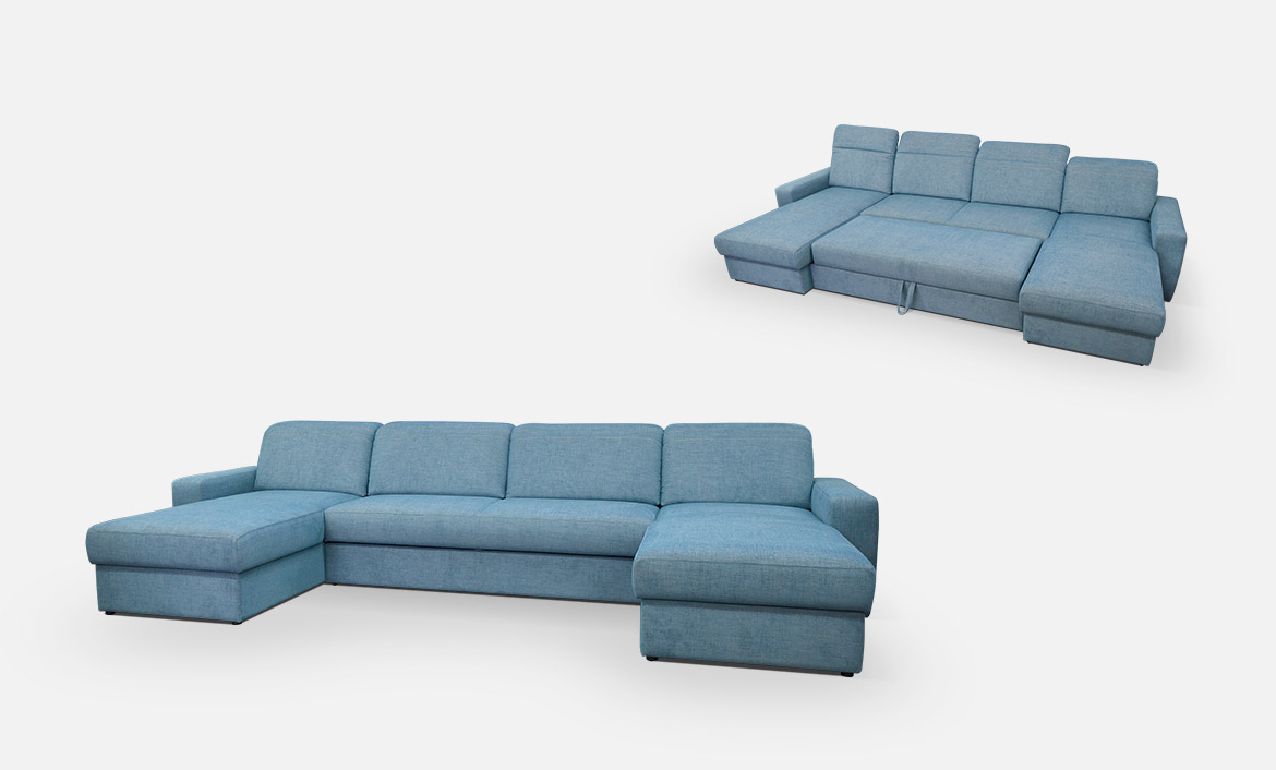 Feel LE sofa in U layot sedežna garnitura U postavitev, za večje prostore