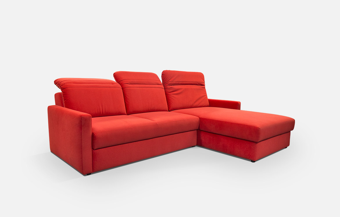 Feel LE sofa in red microfibre Sedežna garnitura, z ležiščem, po meri, Žakelj