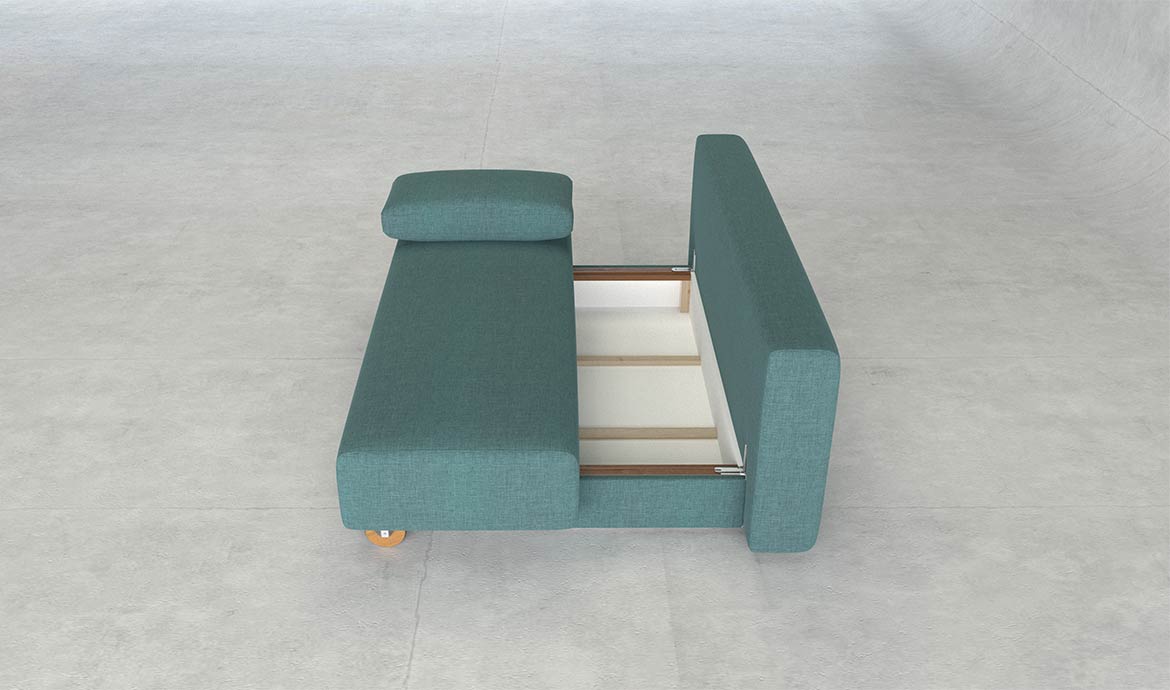 Bed linen drawer Vgrajen predal pod sediščem