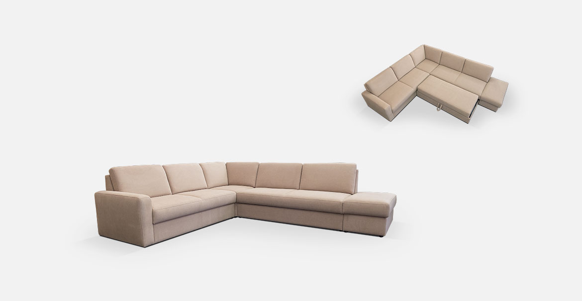 Palermo Le three-seater trosed ,ležišče, vzorčasta tkanina