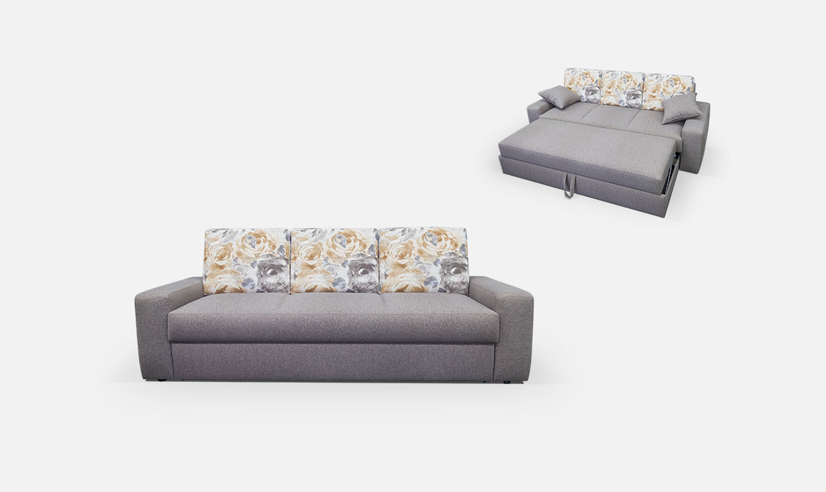 Palermo LE three-seater with pull out bed trosed ,ležišče, vzorčasta tkanina