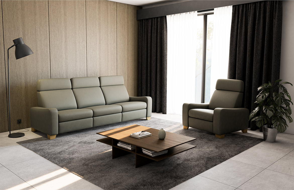 Rocco LUX three seater Sedežna garnitura, trosed, vzglavnik